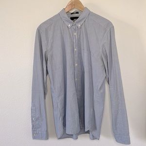 H&M Fitted casual button down shirt, blue, size medium, lightly worn